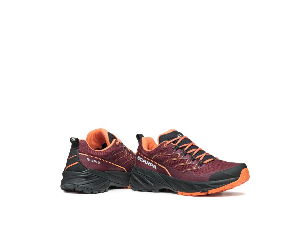 SCARPA RUSH 2 GTX – Damenstiefel – Burgunderrot/Dusty Orange
