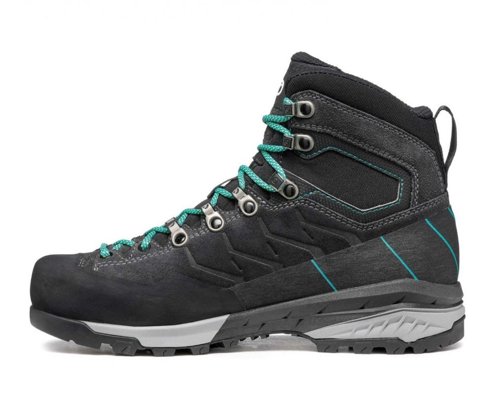 Scarpa Damenschuhe Mescalito TRK GTX – Dunkelanthrazit/Tropical Green