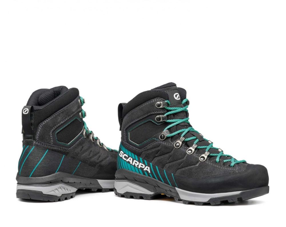 Scarpa Damenschuhe Mescalito TRK GTX – Dunkelanthrazit/Tropical Green