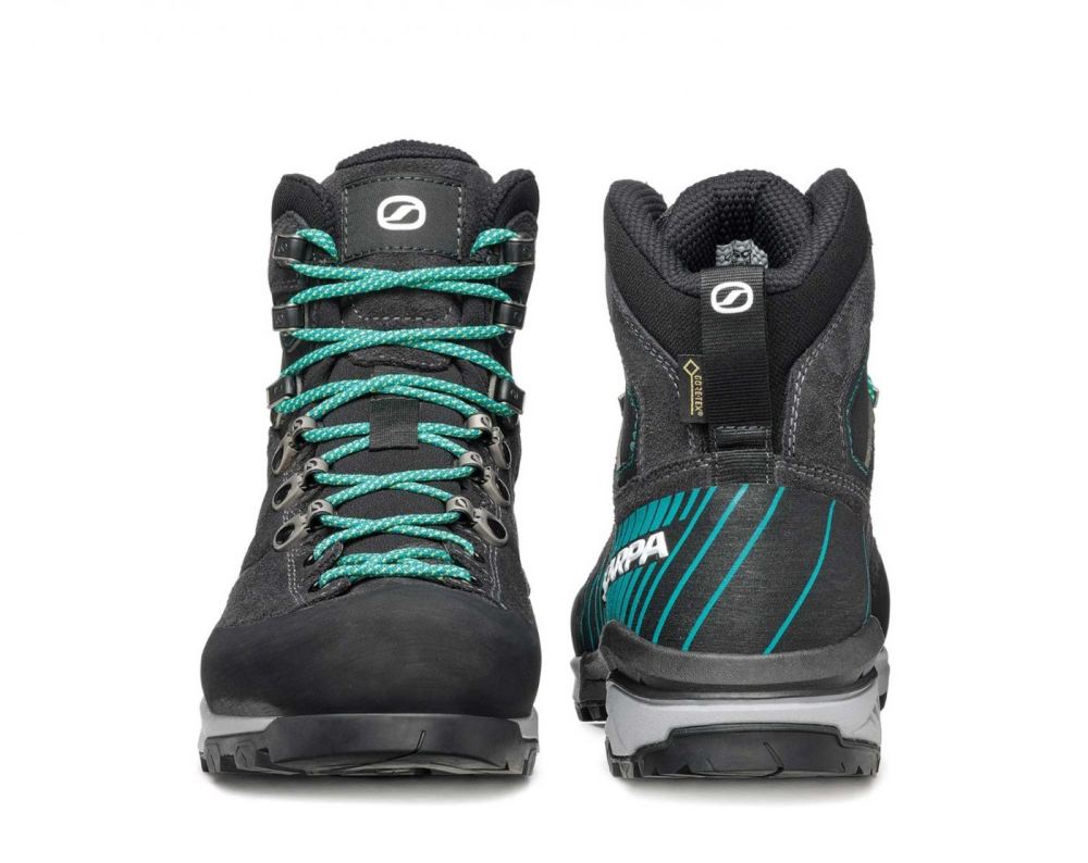 Scarpa Damenschuhe Mescalito TRK GTX – Dunkelanthrazit/Tropical Green