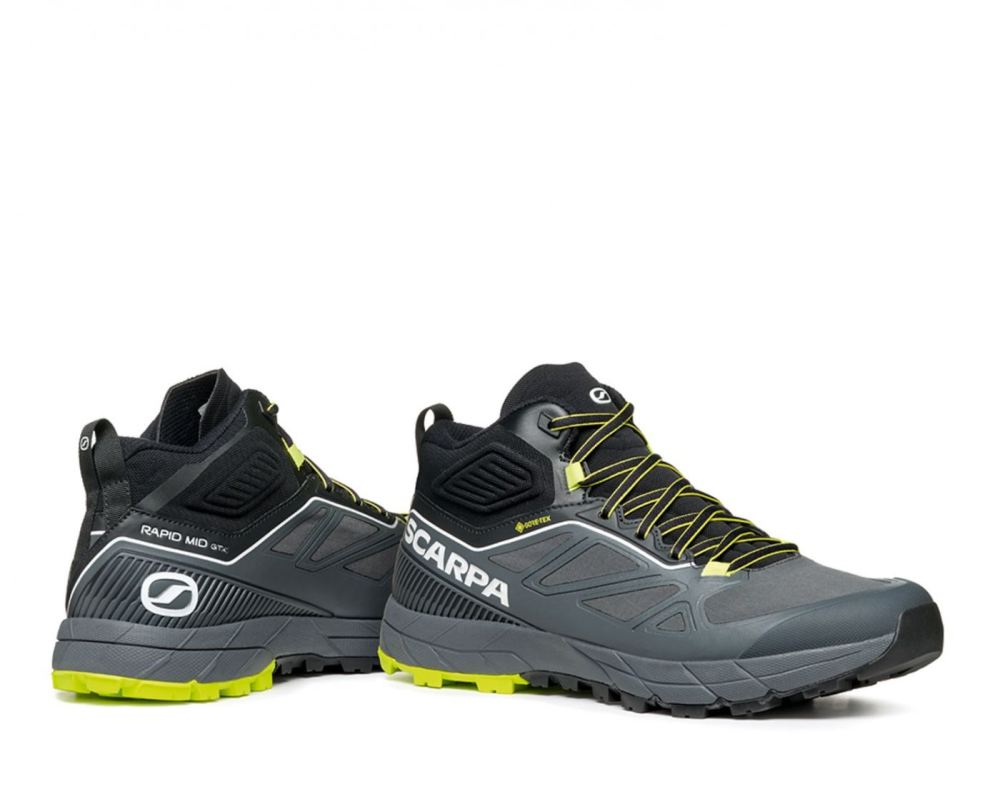 SCARPA Herrenschuhe RAPID MID GTX, Anthrazit/Acid Lime