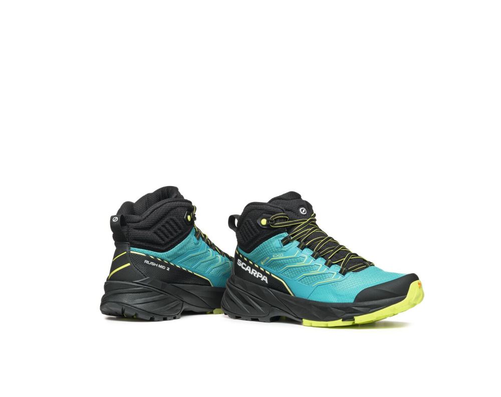 SCARPA RUSH MID 2, DamenGTX – Baltic Blue/Sunny Lime