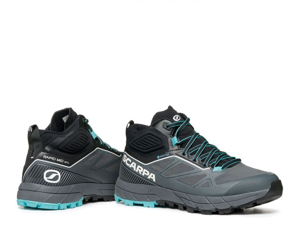 SCARPA RAPID MID GTX, Damen, Anthrazit/Türkis